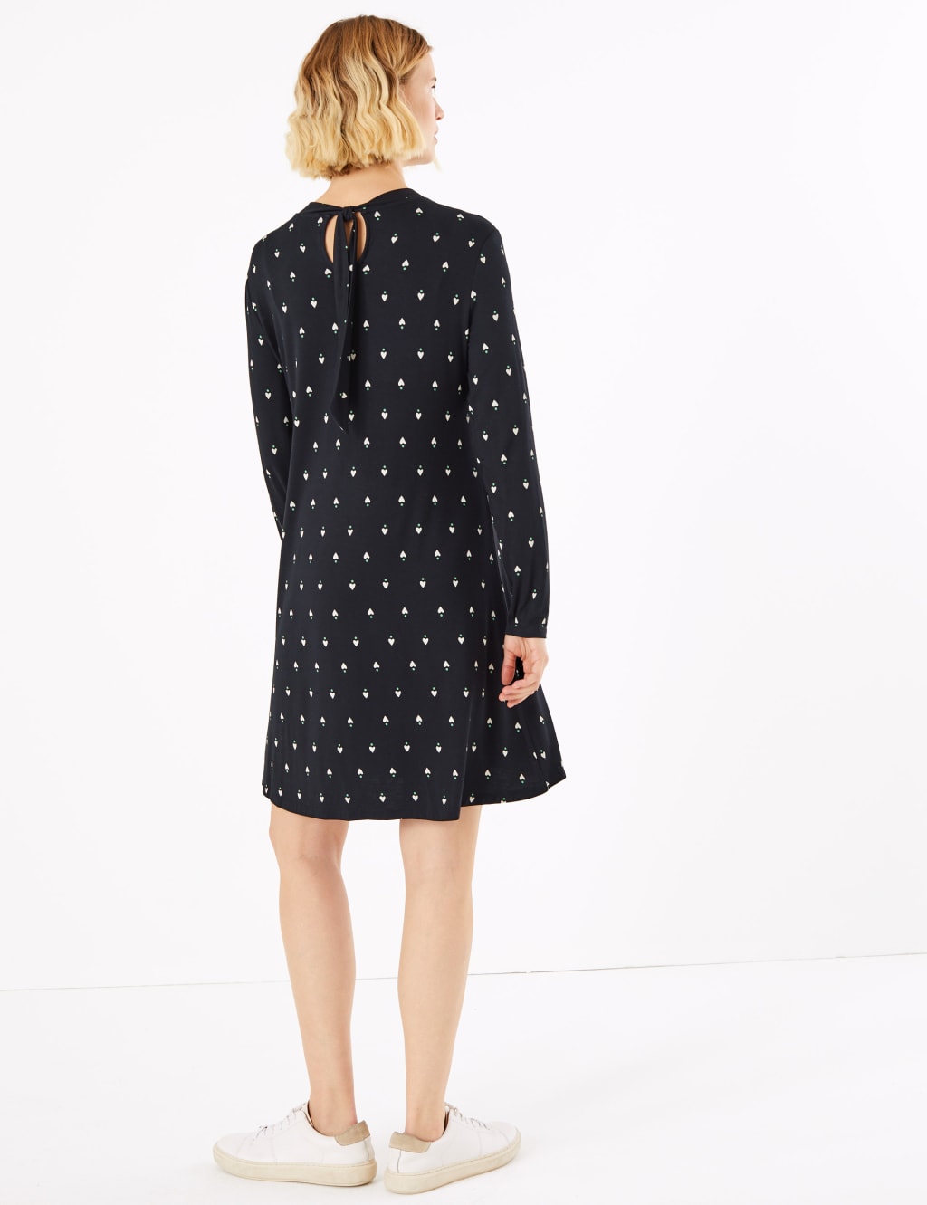 Heart Print Jersey Swing Dress 4 of 6