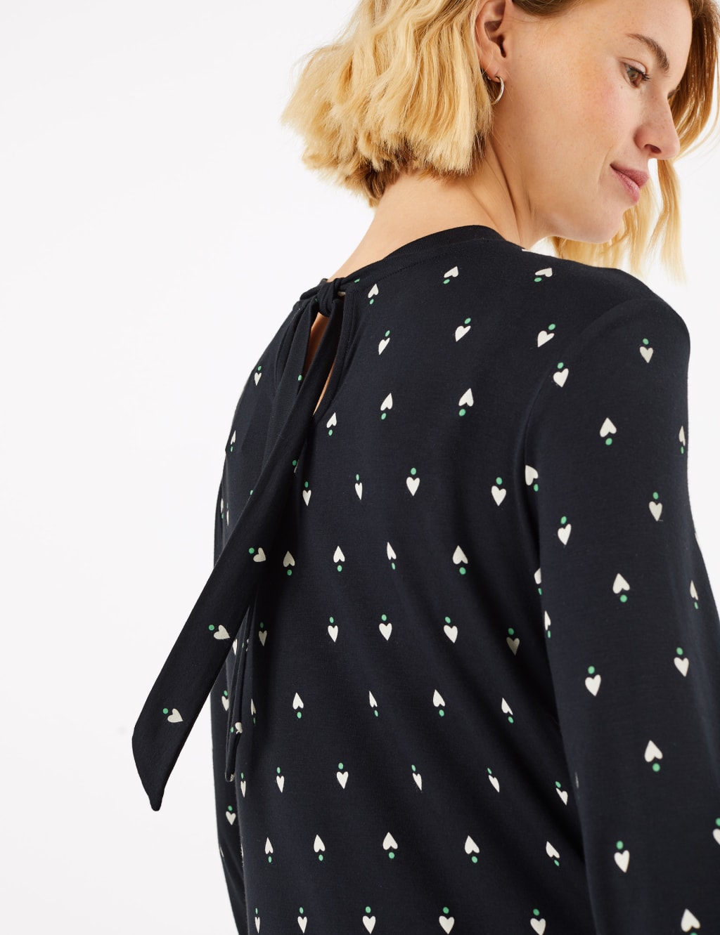 Heart Print Jersey Swing Dress 5 of 6