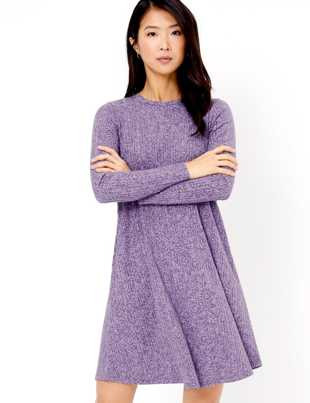 Ribbed swing dress hot sale