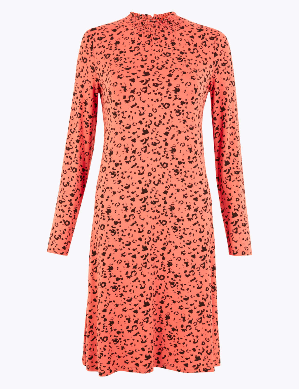 Red leopard print swing dress shop