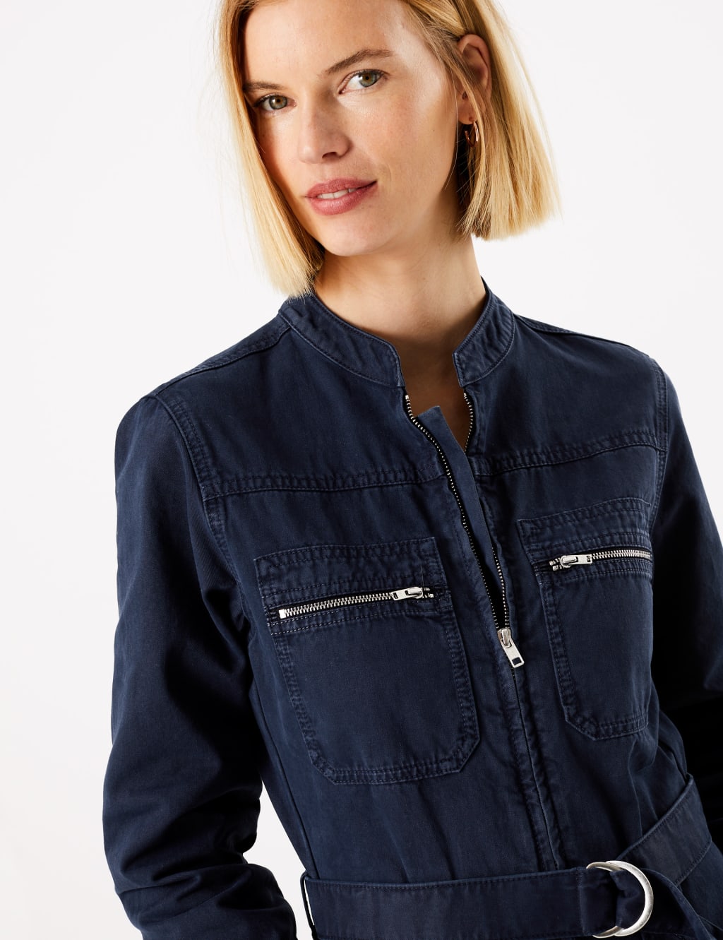 Denim Twill Belted Boilersuit M S Collection M S