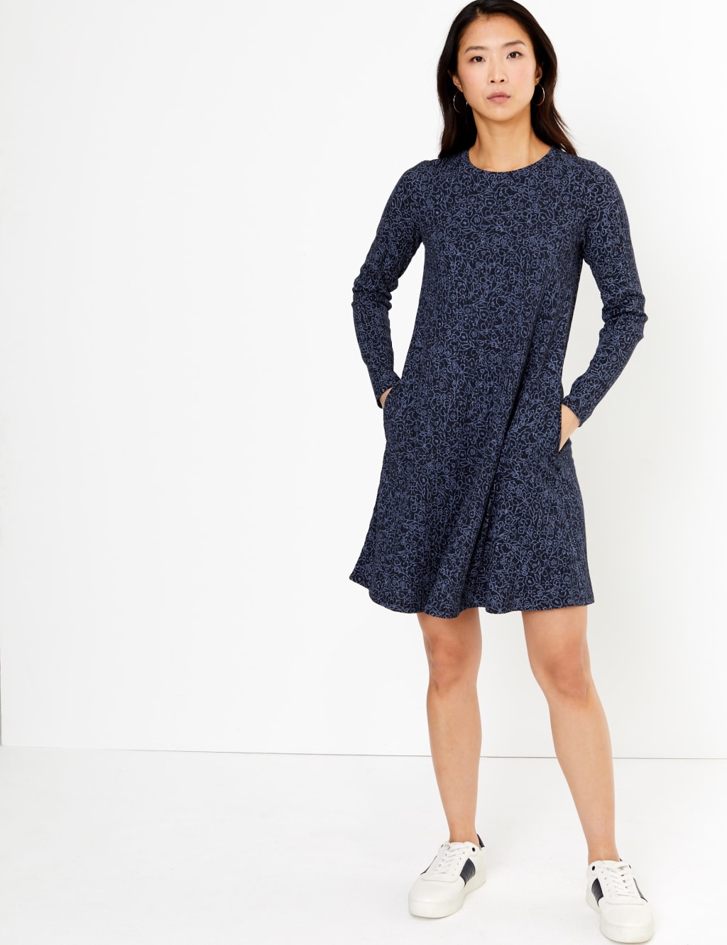 Ribbed swing dress hot sale