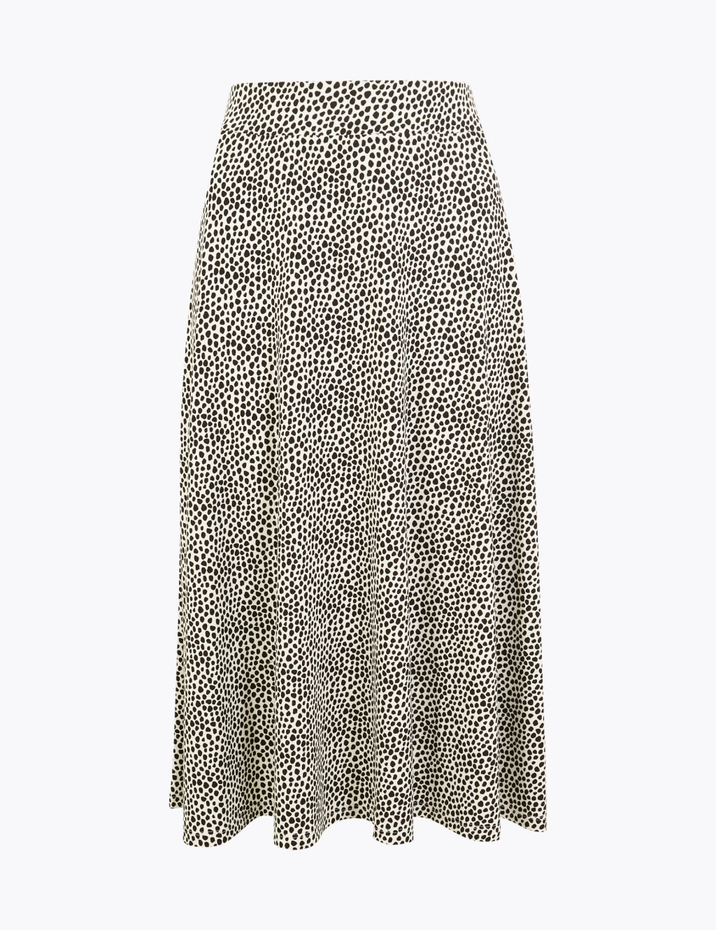 Jersey Spot Print Midi Skirt 2 of 4