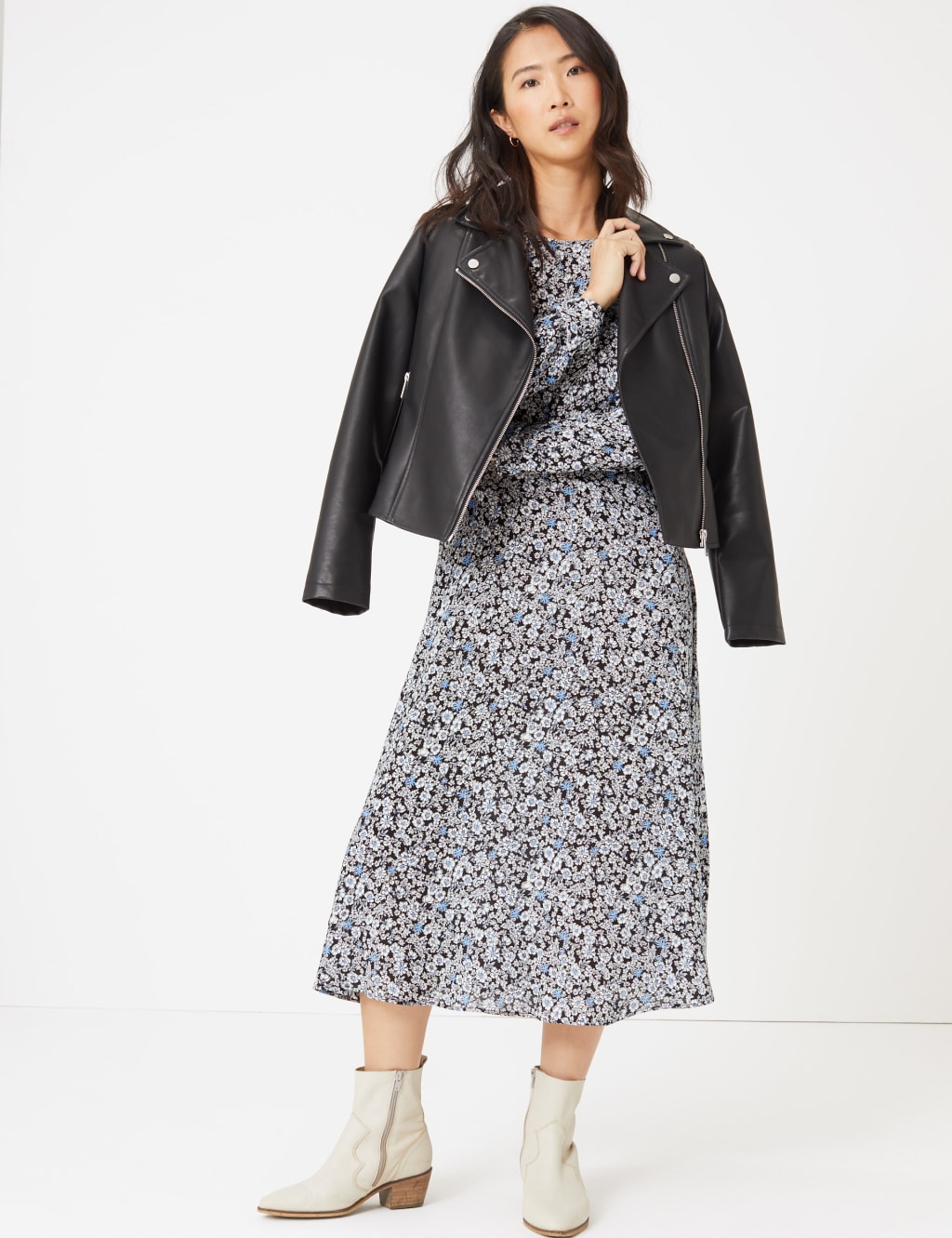 Floral Skater Midi Dress 3 of 6
