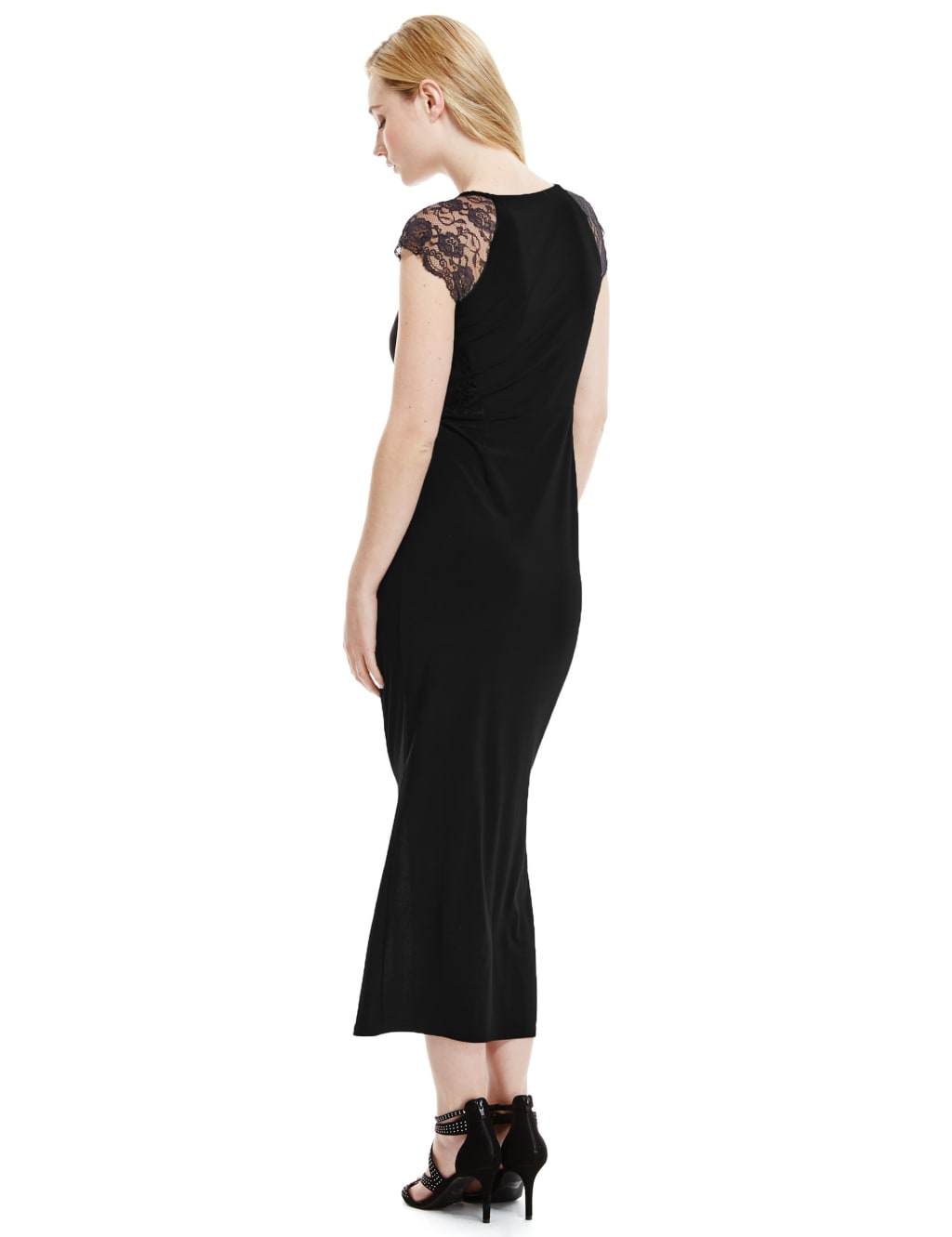 Floral Lace Shoulder Maxi Dress 4 of 5