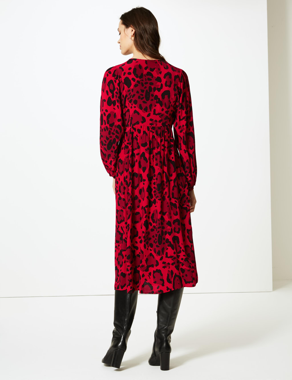 Red leopard print dress marks and spencer 2025