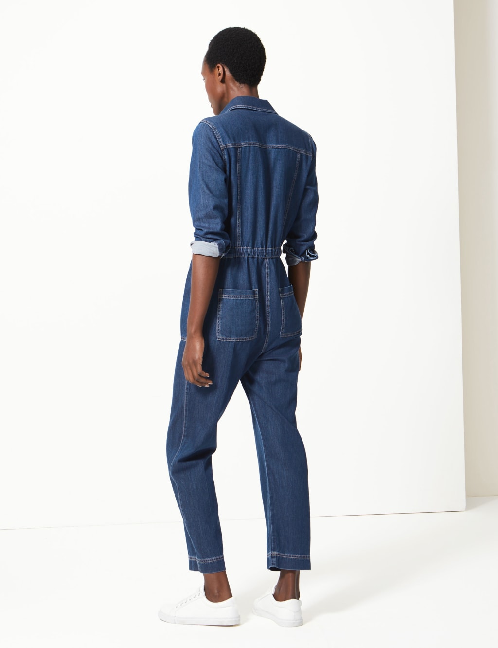 Denim Button Detailed Jumpsuit 4 of 4