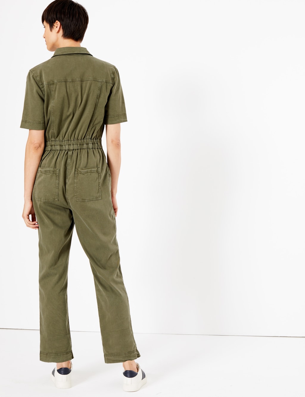 Button Front Utility Jumpsuit 4 of 4