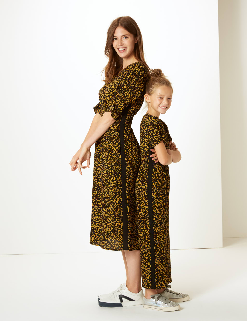 Animal Print Waisted Midi Dress M S Collection M S