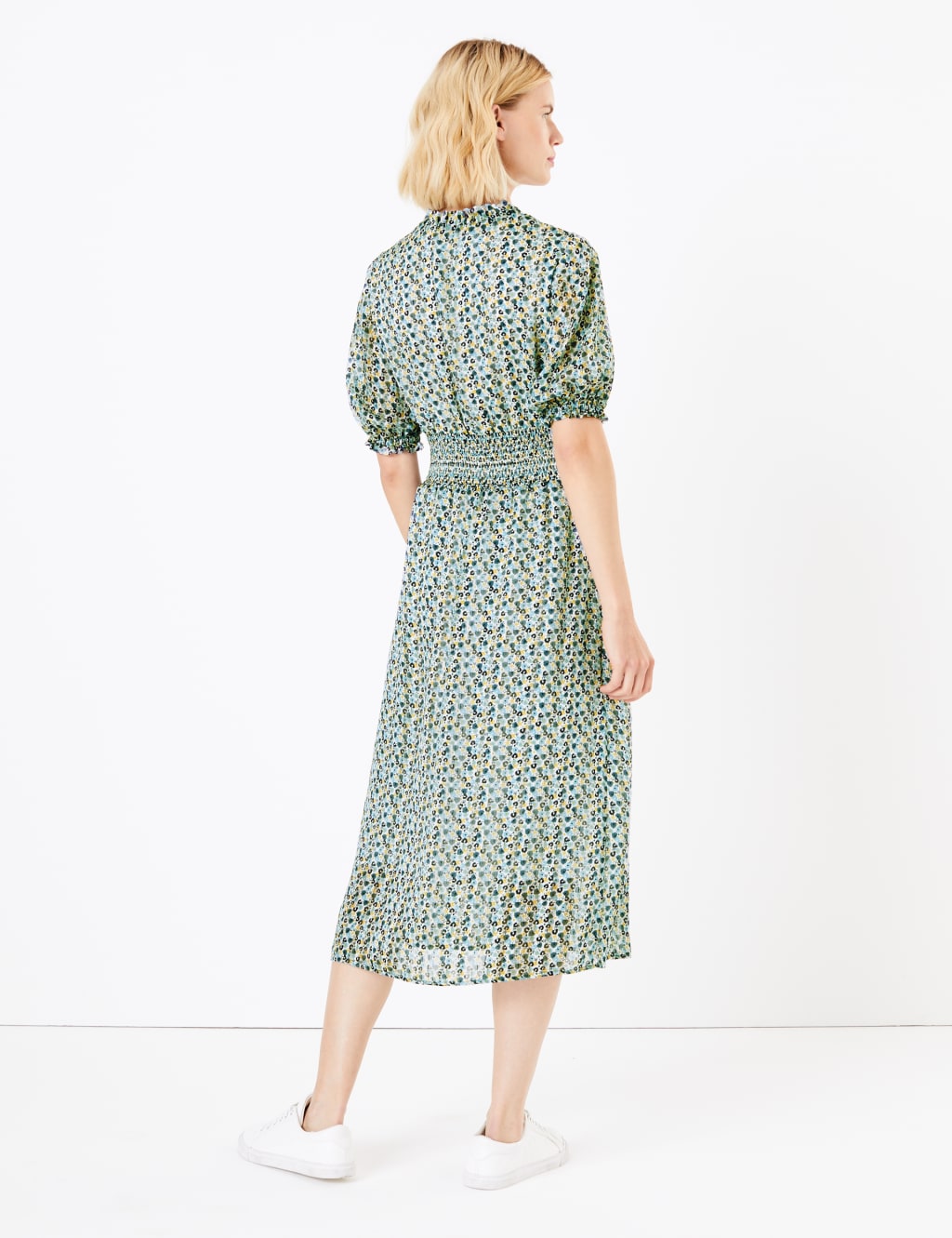 Ditsy Floral Print Waisted Dress 5 of 5