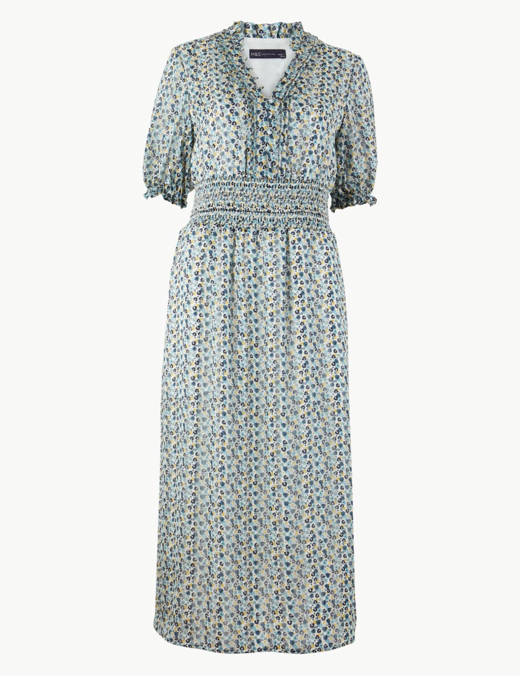Ditsy Floral Print Waisted Dress 2 of 5