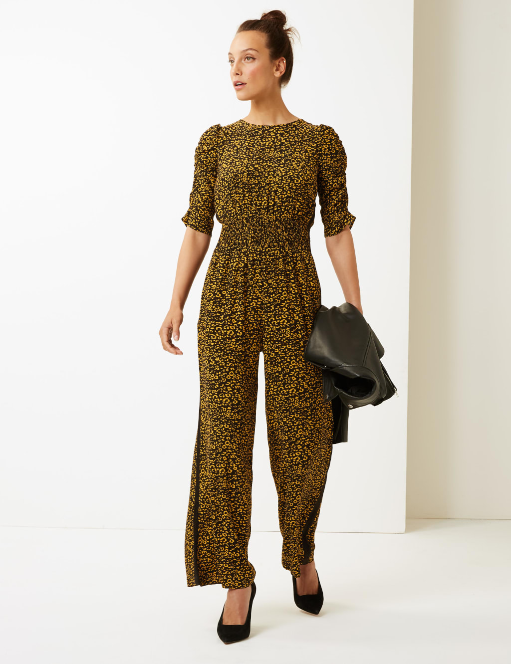 Marks and spencer animal print jumpsuit shop