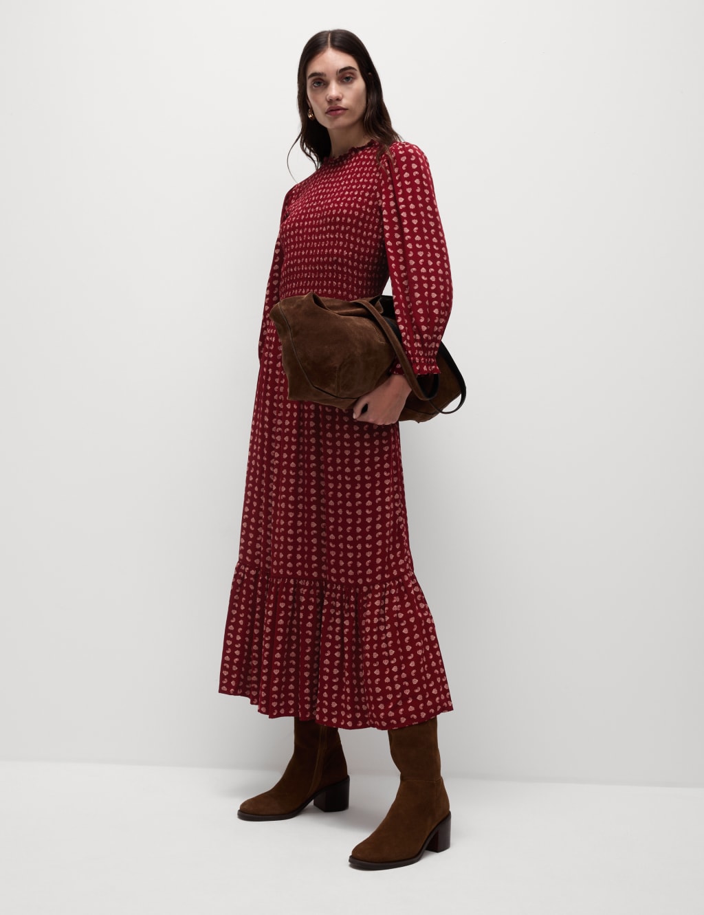 M&s waisted midi dress clearance