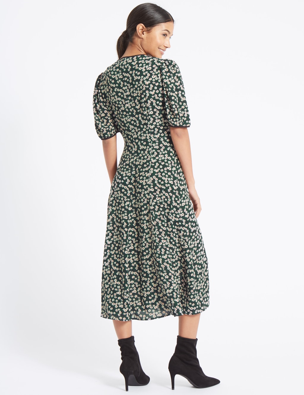 Daisy print tea dress shop