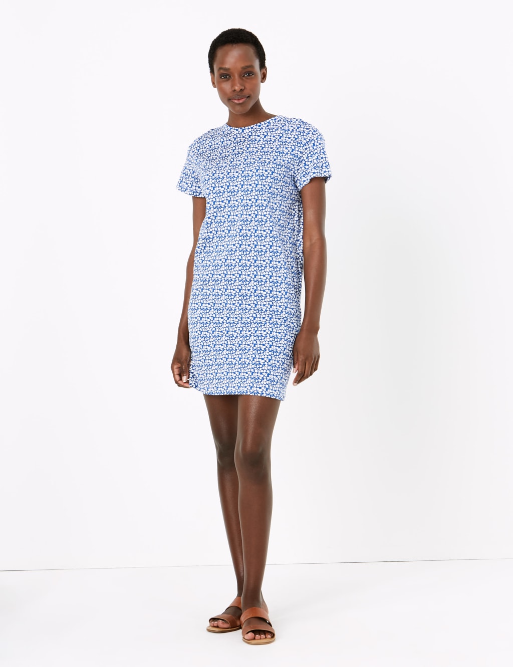 Pure Cotton Printed Mini T-Shirt Dress 1 of 4