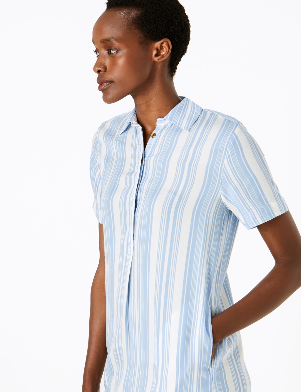 Tencel shift dress top