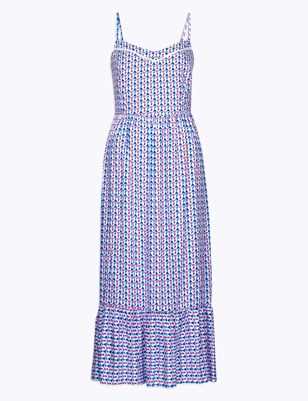 Geometric Sleeveless Midi Slip Dress 1 of 1