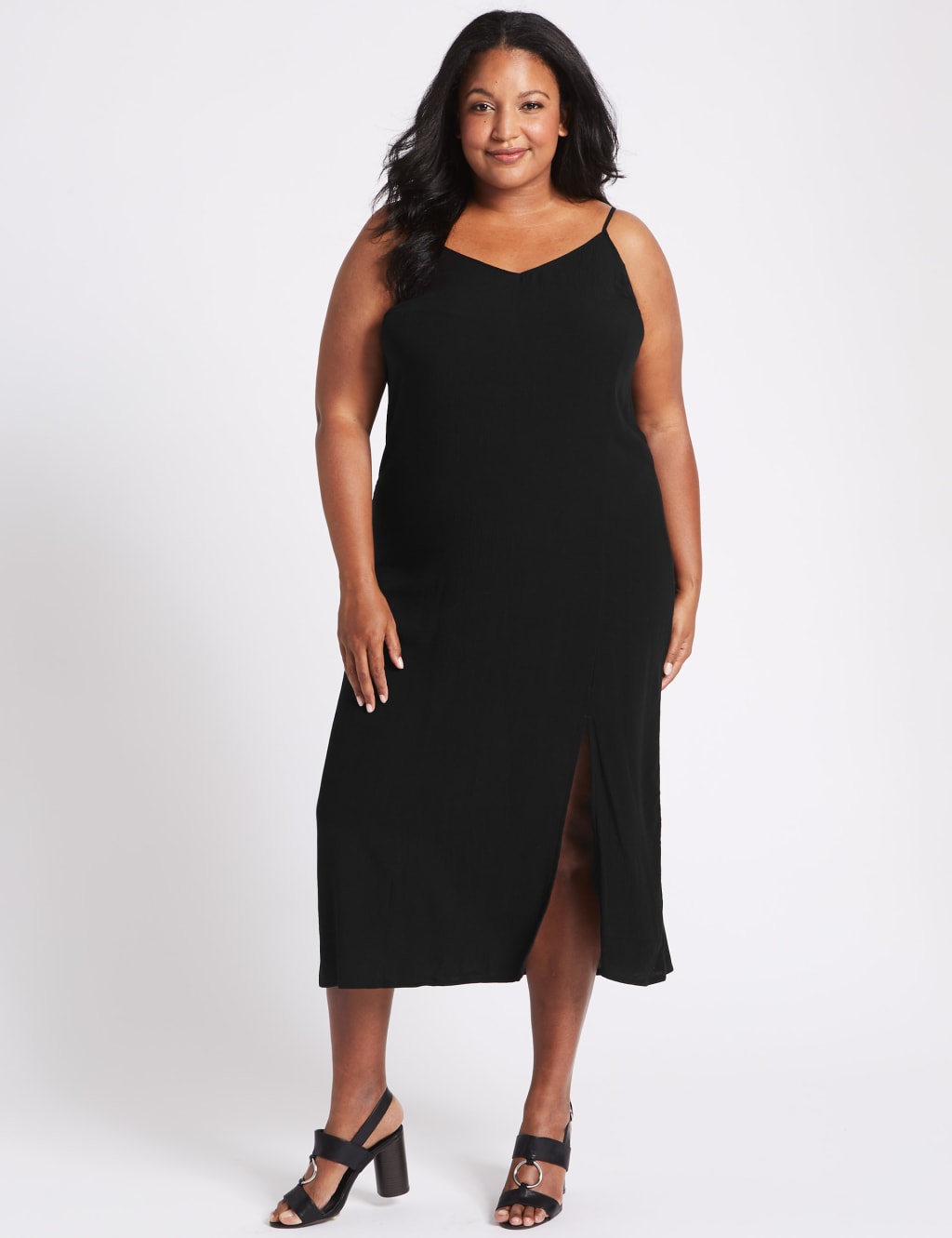CURVE Slip Midi Dress M S Collection M S