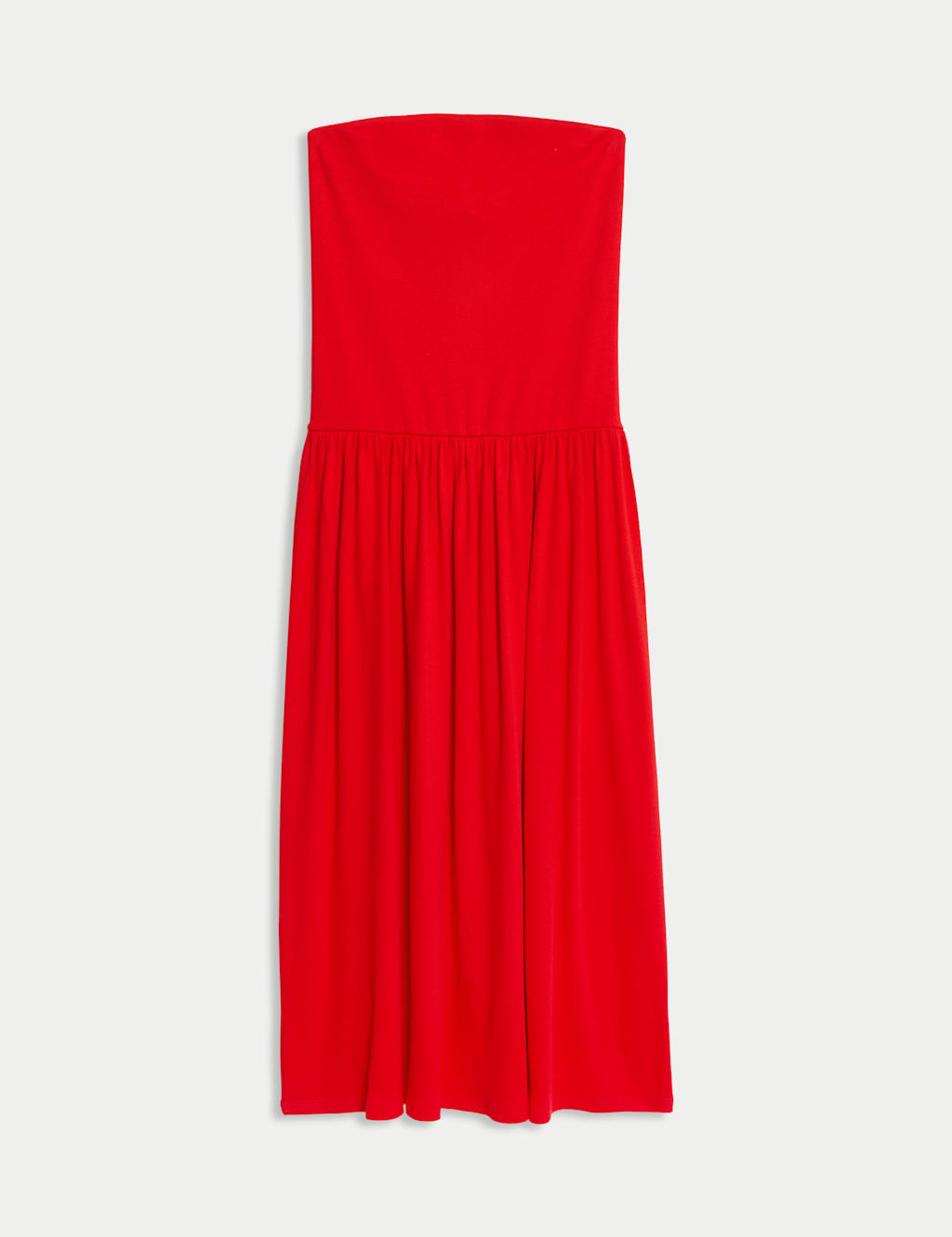 Cotton Rich Bandeau Midi Drop Waist Dress 2 of 6