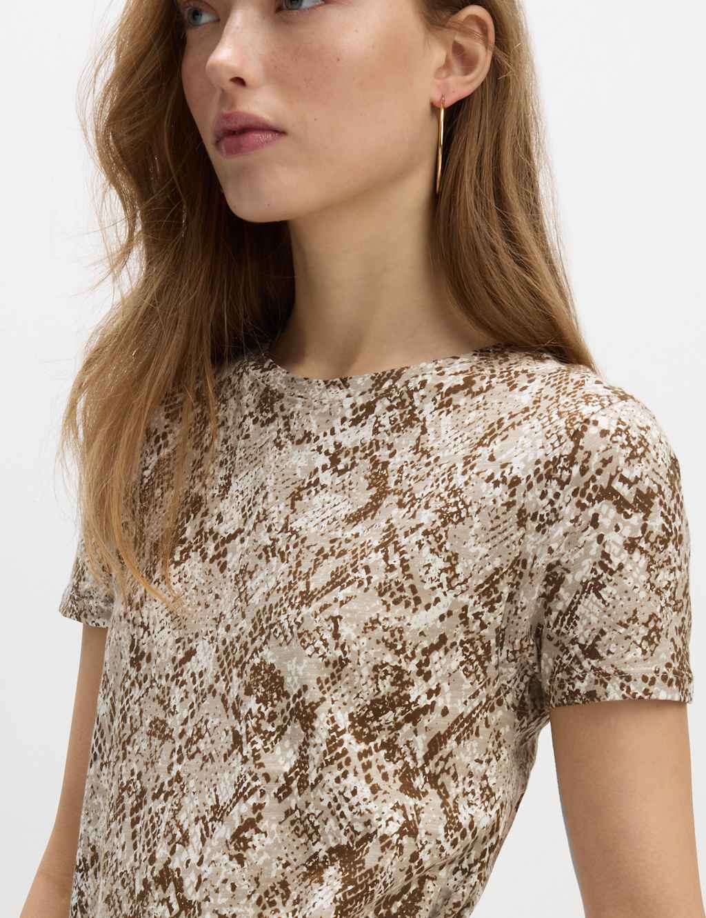 Pure Cotton Printed Midi T-Shirt Dress 4 of 5