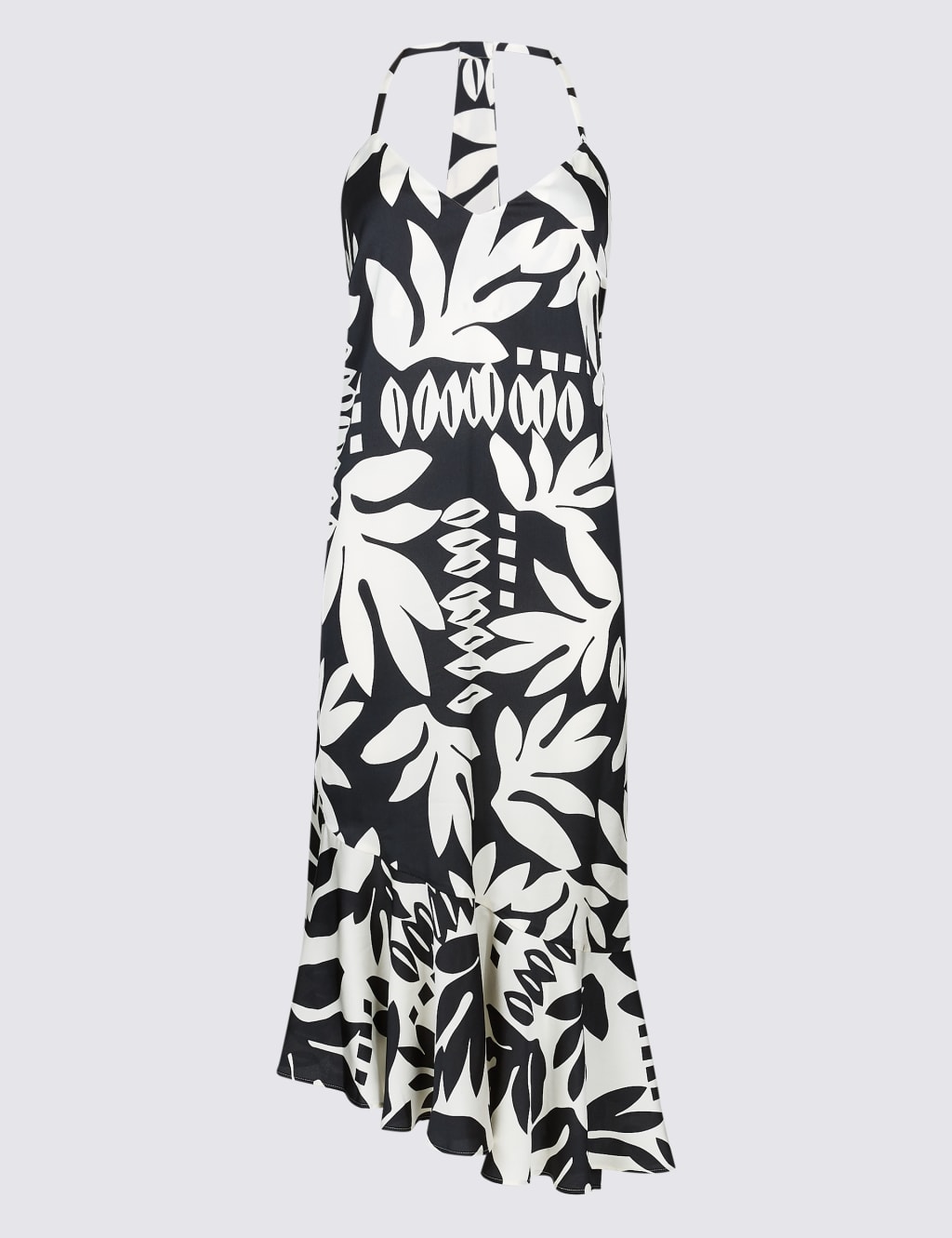 Printed Asymmetric Slip Midi Dress 2 of 5