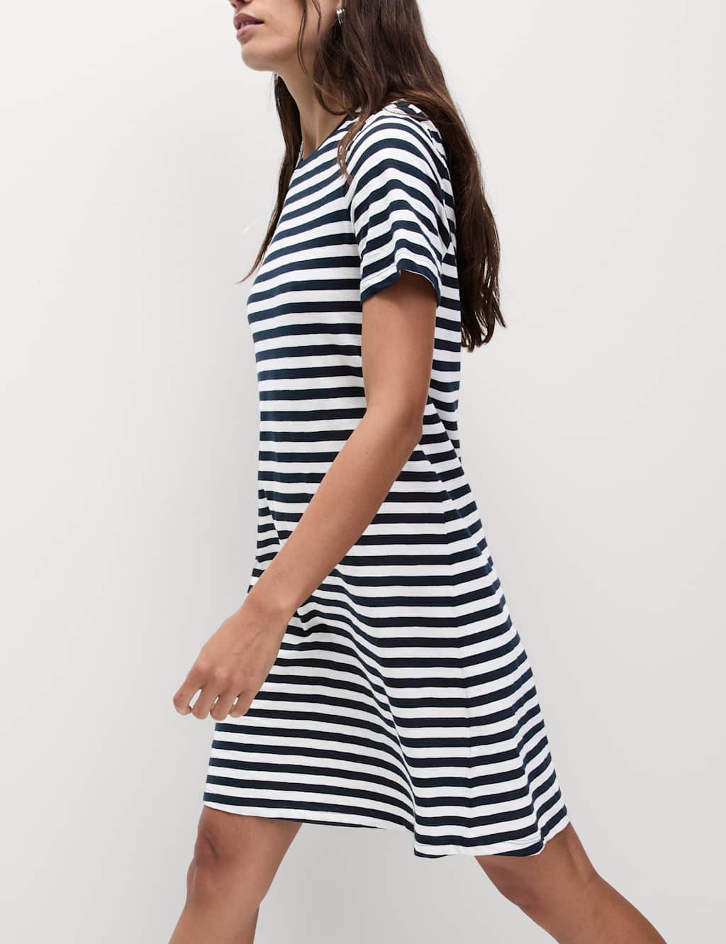 Pure Cotton Striped Mini T-Shirt Dress 4 of 5