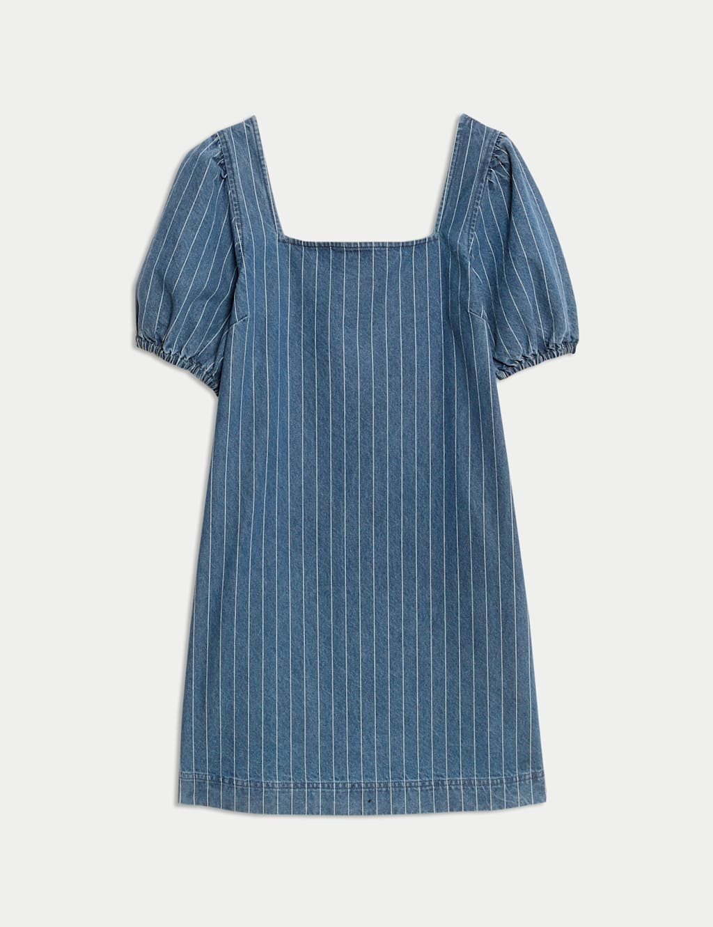 Pure Cotton Denim Striped Mini Shift Dress 2 of 5