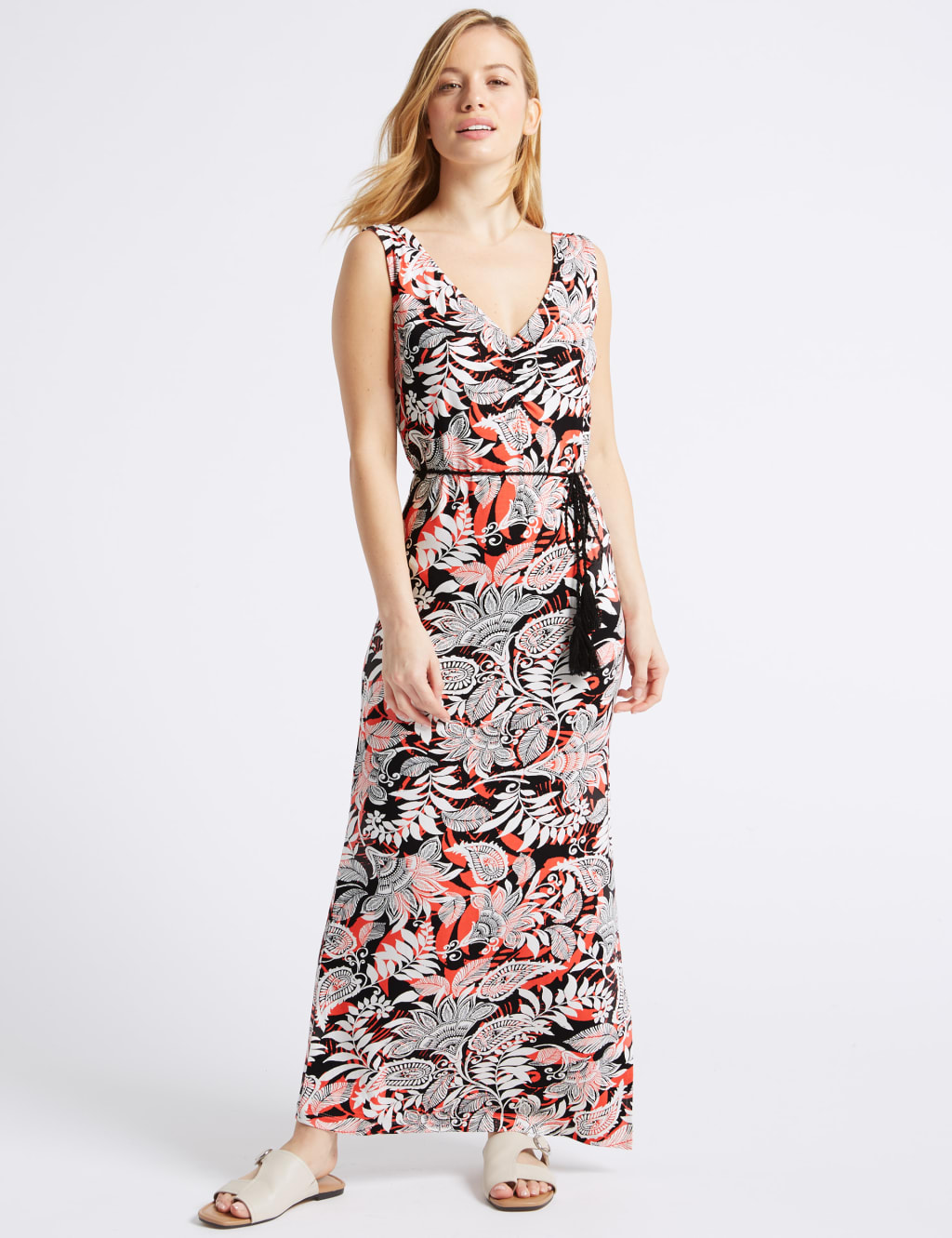 PETITE Paisley Print Slip Maxi Dress M S Collection M S