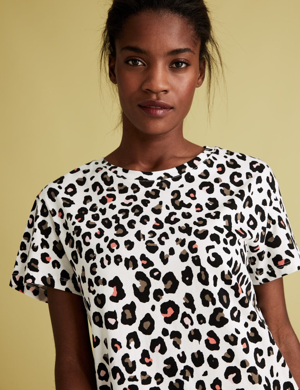 Pure Cotton Animal Print Mini T-Shirt Dress 5 of 5