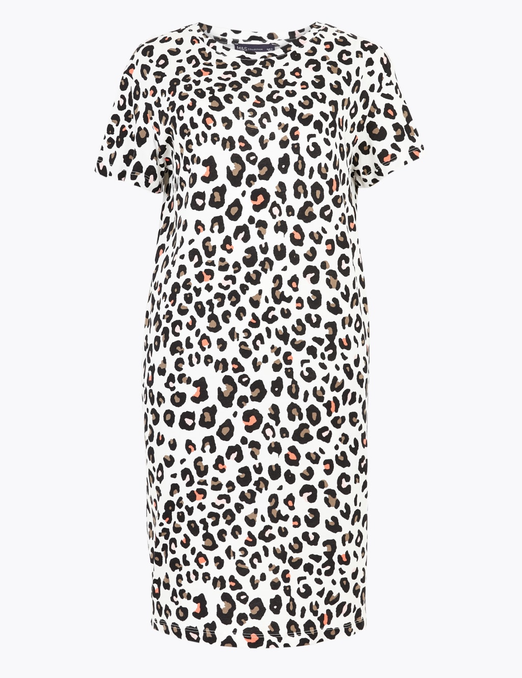 Pure Cotton Animal Print Mini T-Shirt Dress 2 of 5