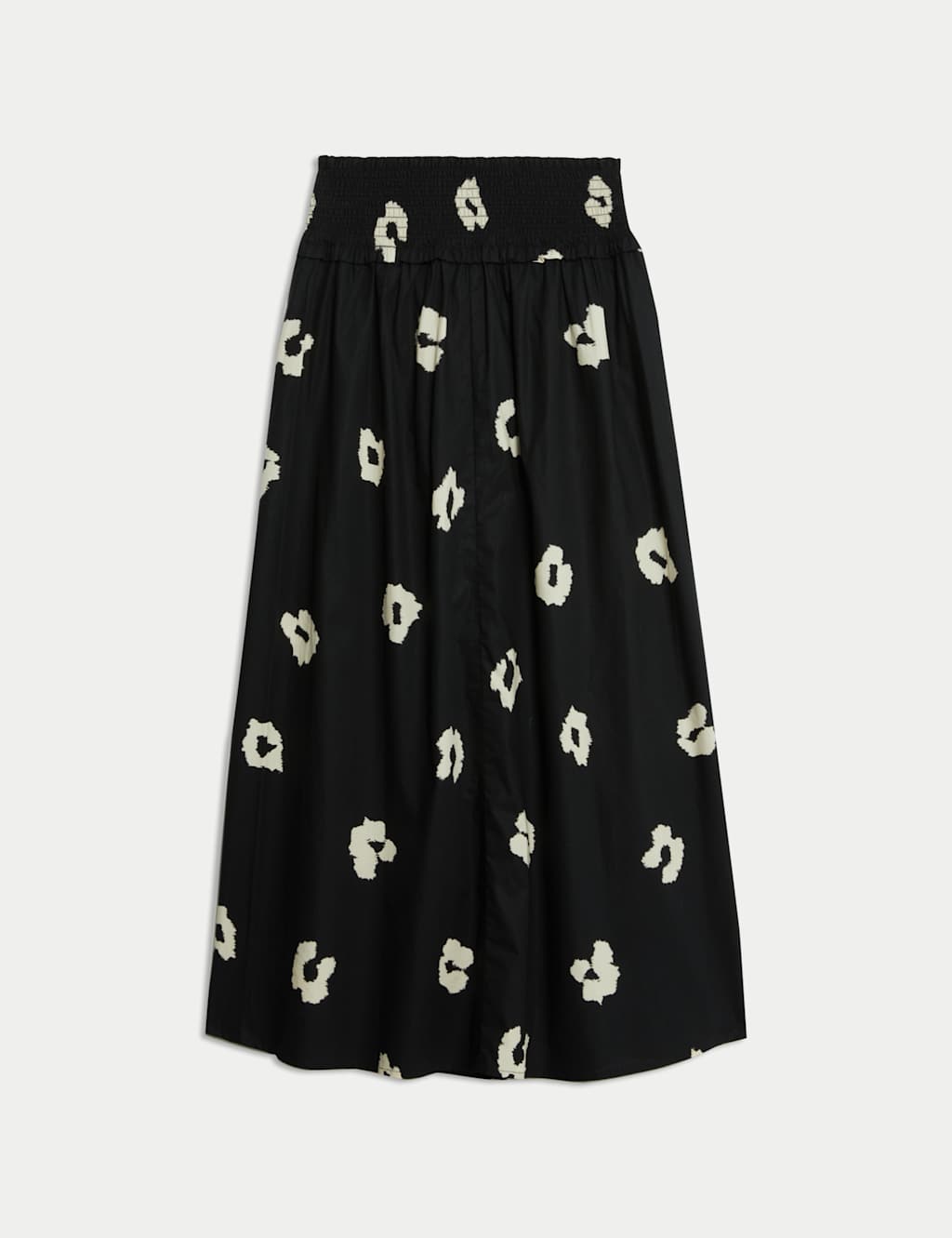 Pure Cotton Shirred Midi A-Line Skirt 2 of 5