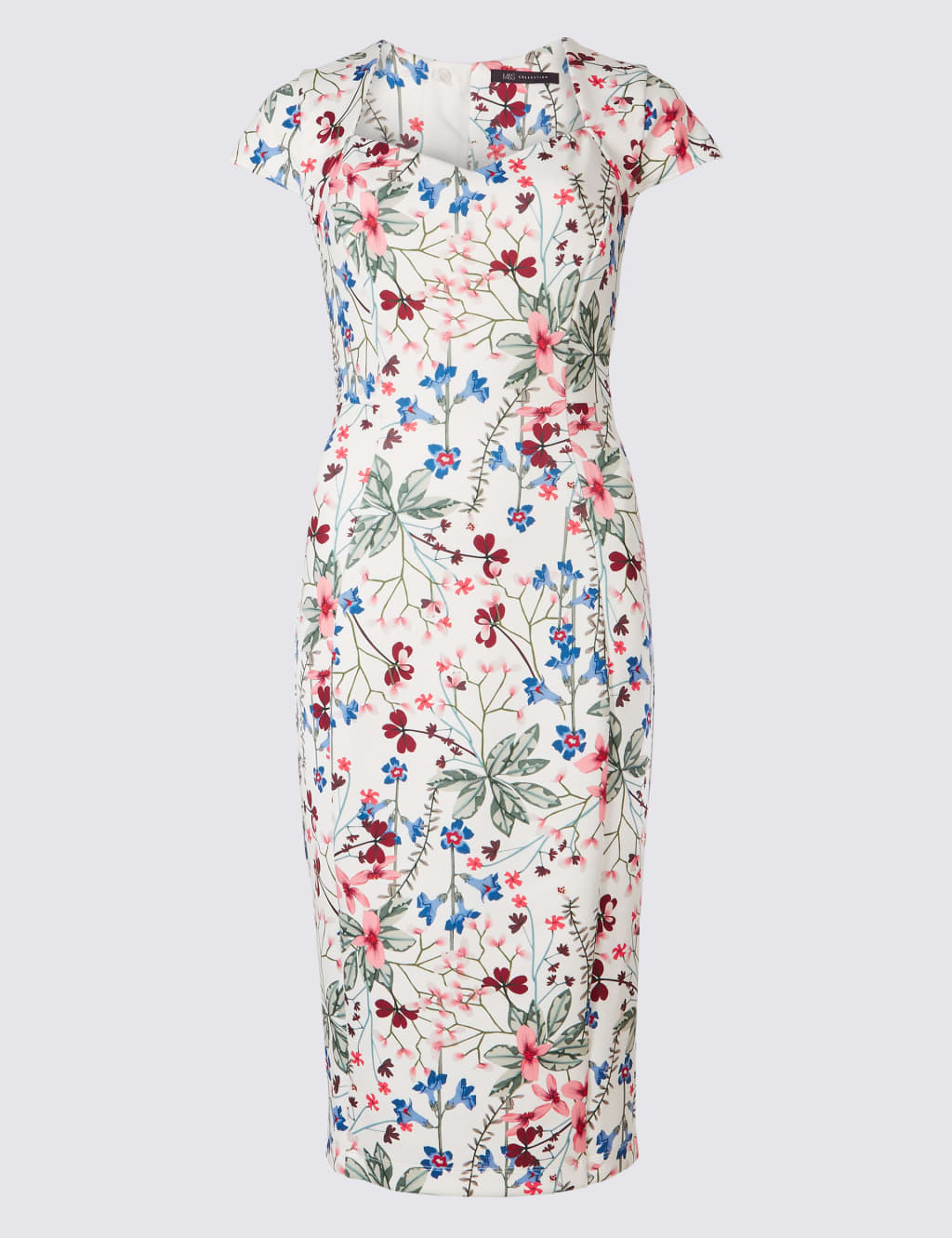 Floral Print Fuller Bust Bodycon Midi Dress 2 of 4