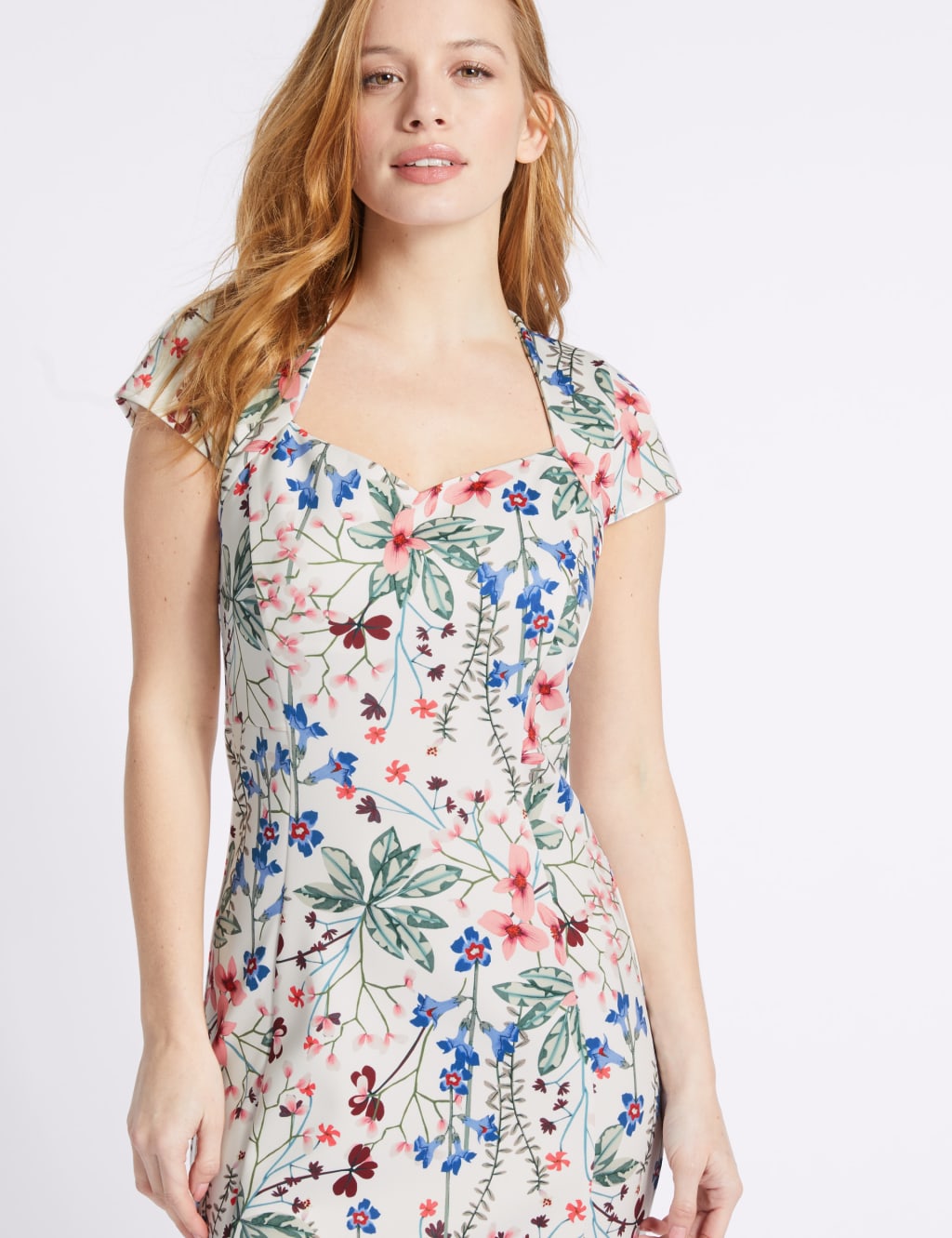 PETITE Floral Print Bodycon Midi Dress 5 of 5