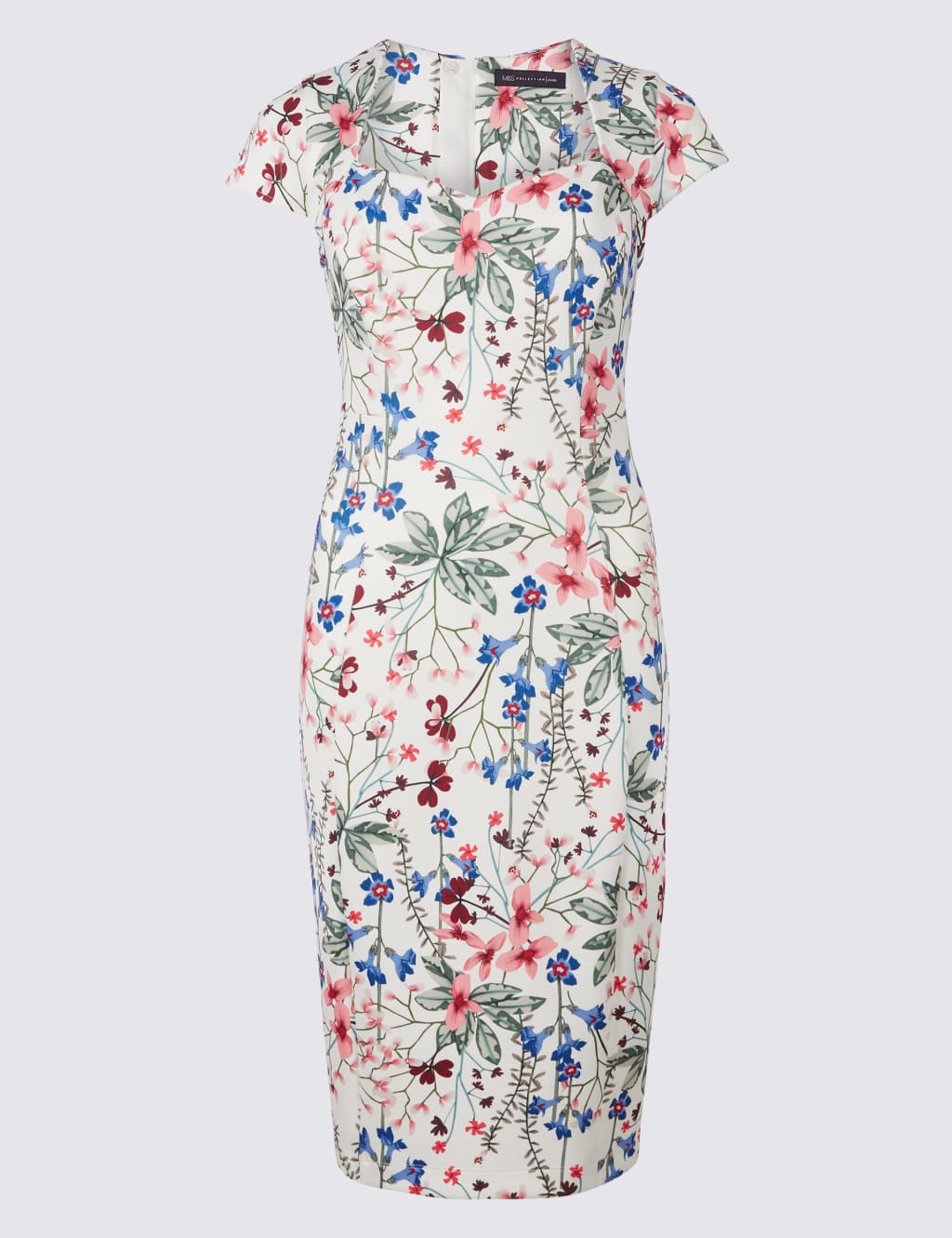 PETITE Floral Print Bodycon Midi Dress 2 of 5