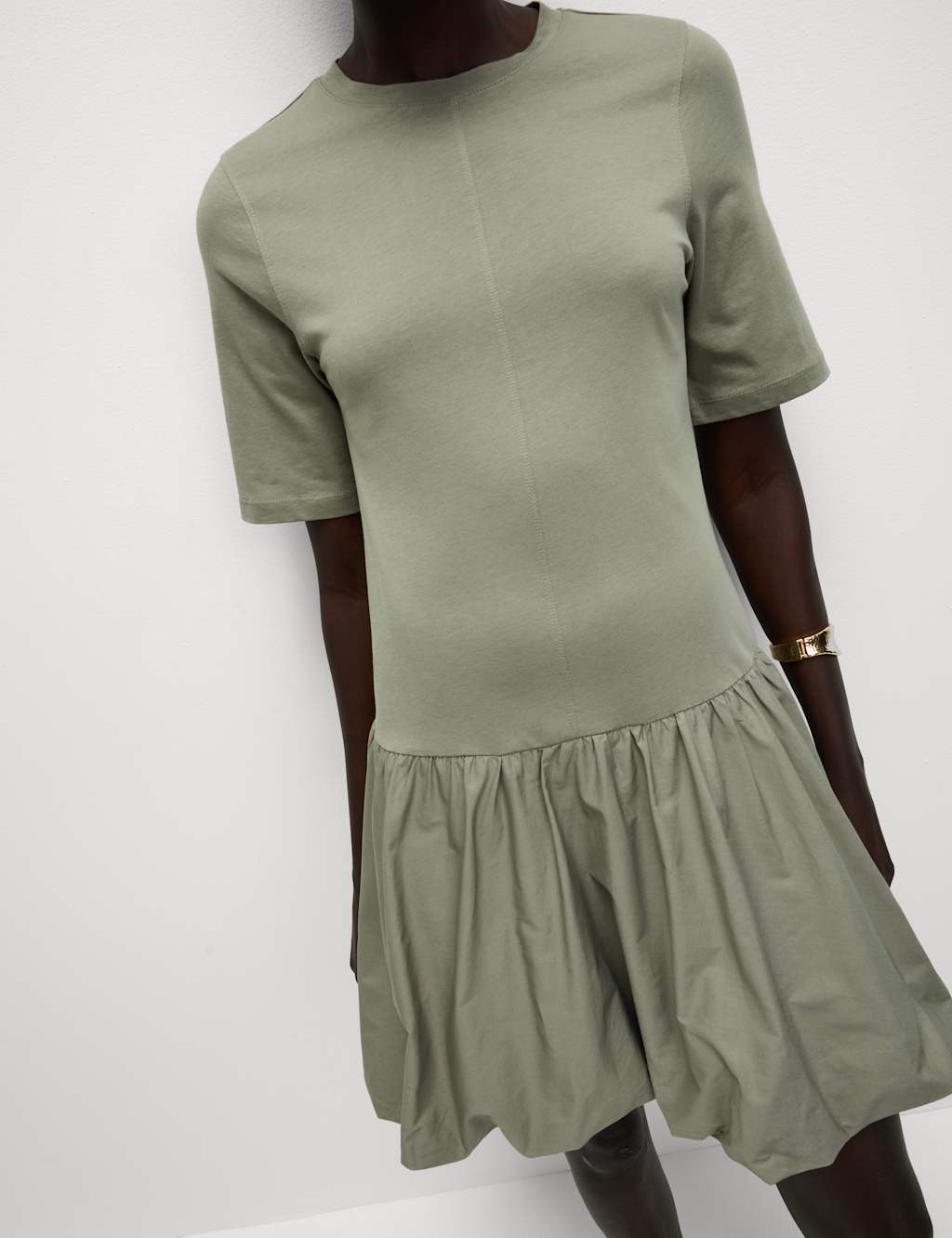 Pure Cotton Mini Drop Waist Dress 4 of 5