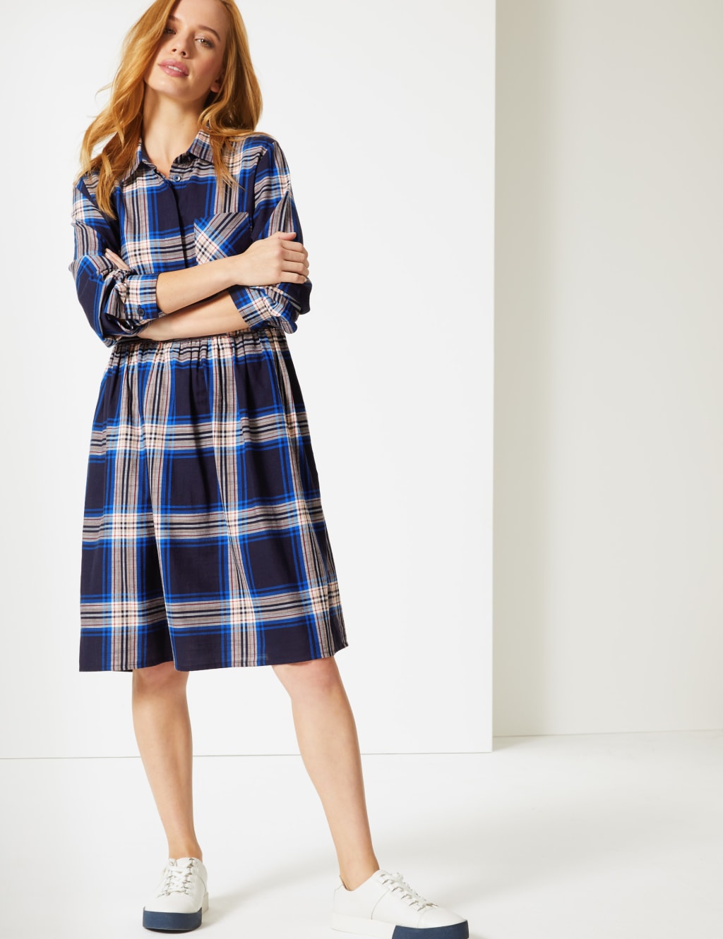 M&s checked dress shop