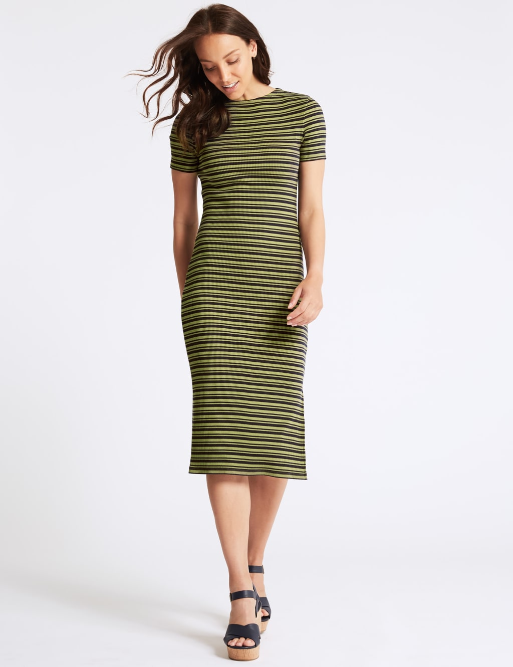 Stretch bodycon midi dress 2025