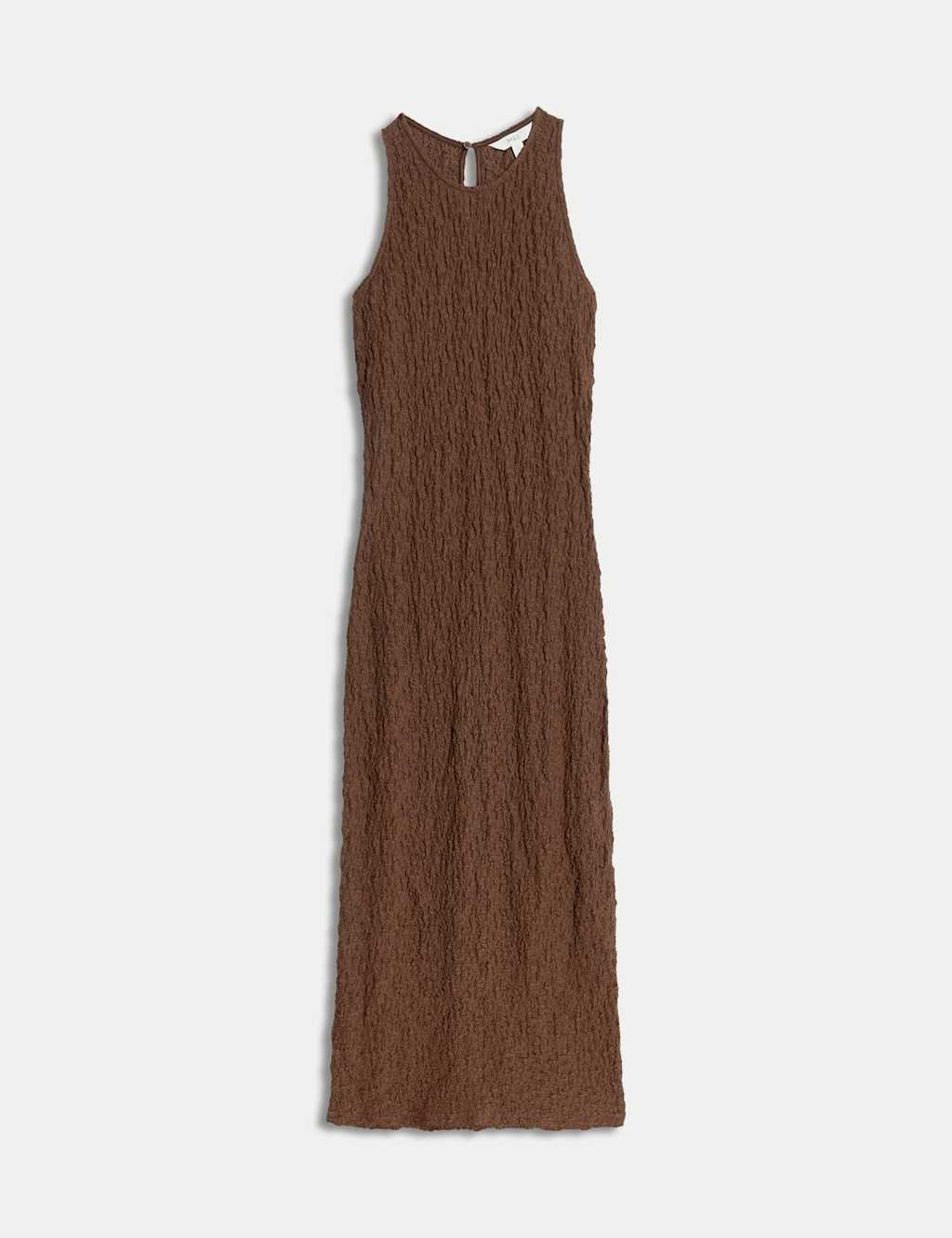 Cotton Rich Jersey Textured Midi Column Dress 2 of 6