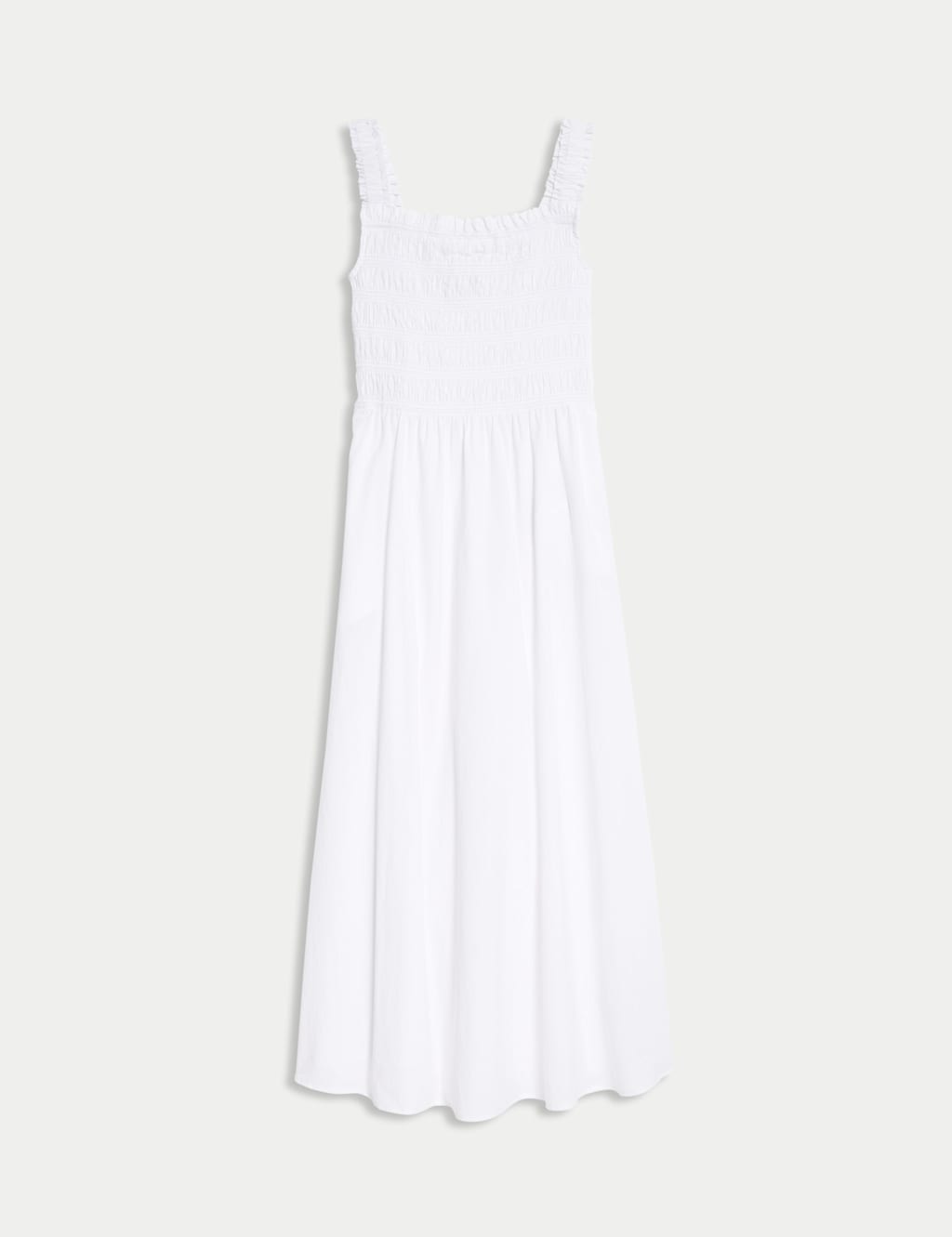Pure Cotton Textured Midi Waisted Dress 2 of 5