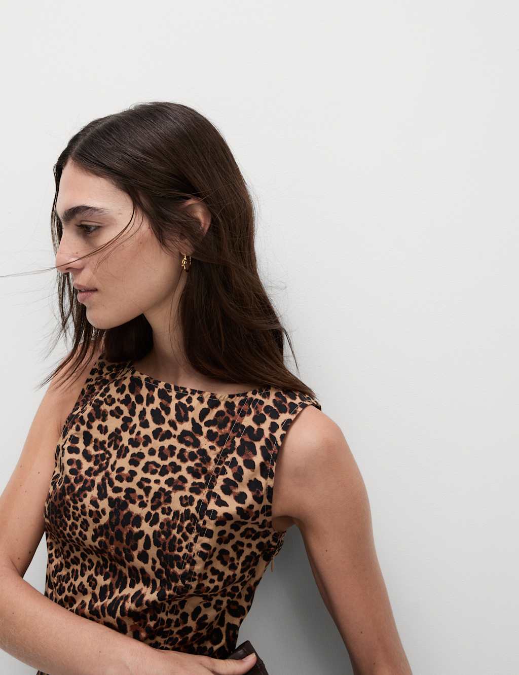Pure Cotton Animal Print Mini Shift Dress 4 of 5