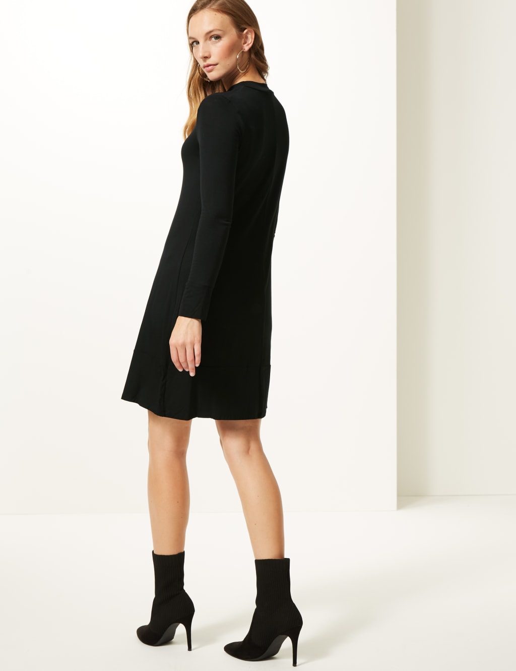 Jersey Long Sleeve Swing Dress 4 of 4