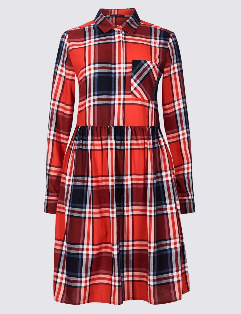 PETITE Pure Cotton Checked Dress 2 of 4