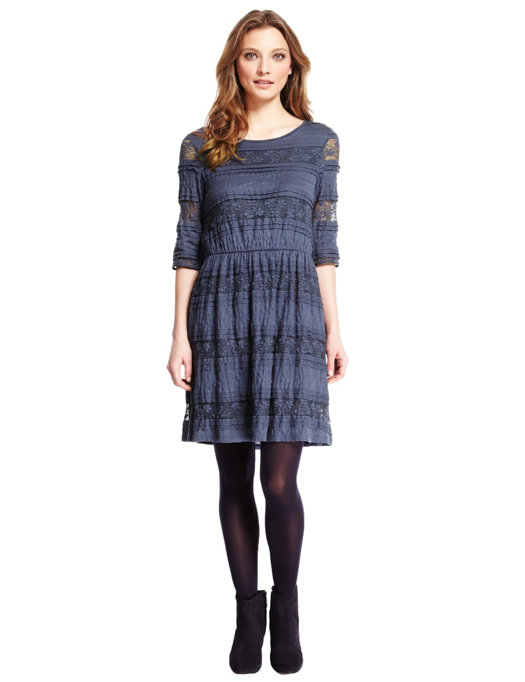 Floral lace skater dress cheap