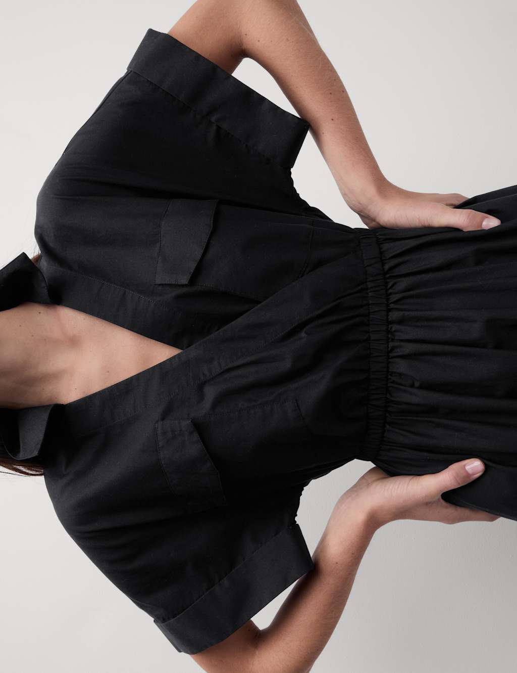 Pure Cotton V-Neck Midaxi Tiered Shirt Dress 3 of 4