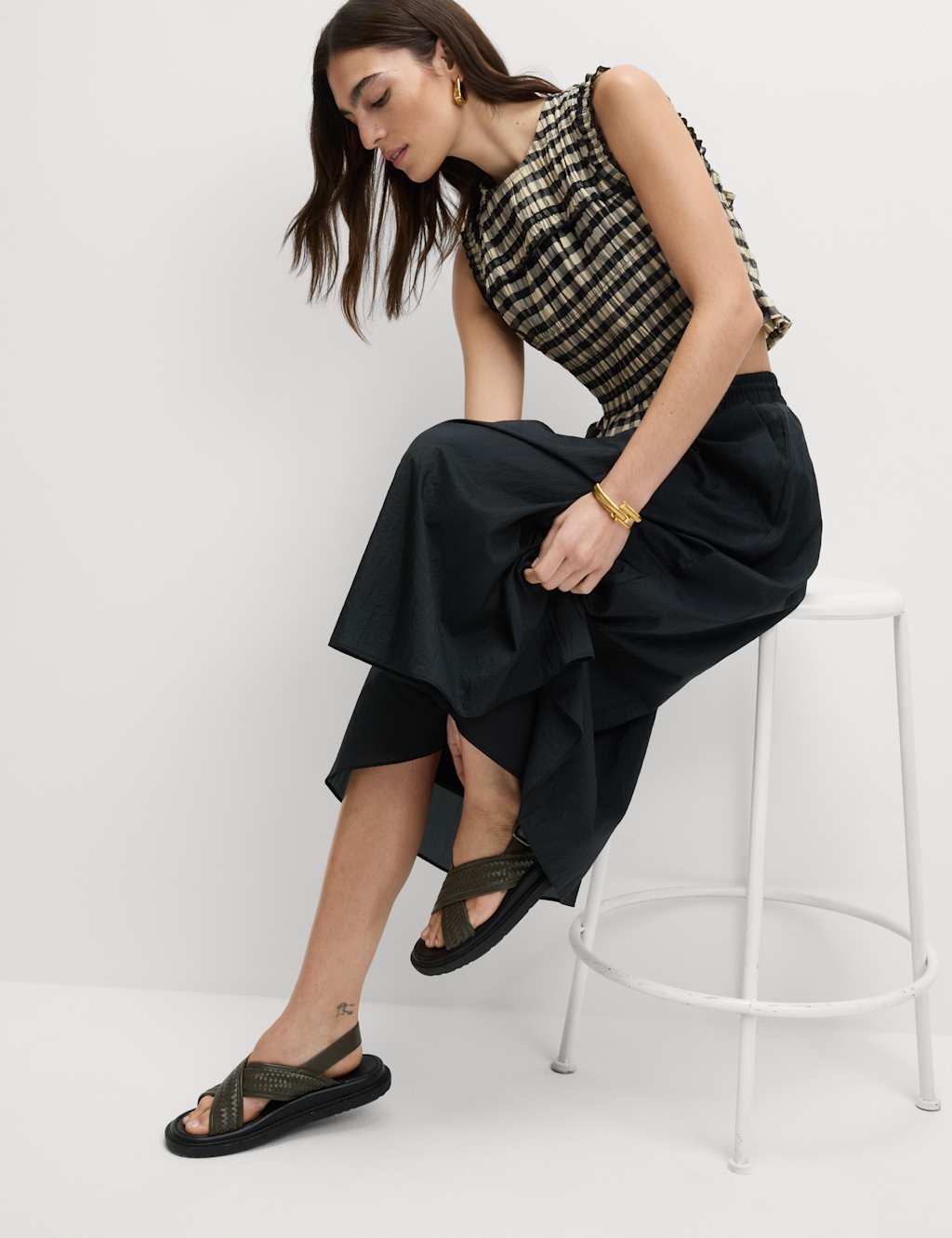 Textured Midi Circle Skirt 5 of 5