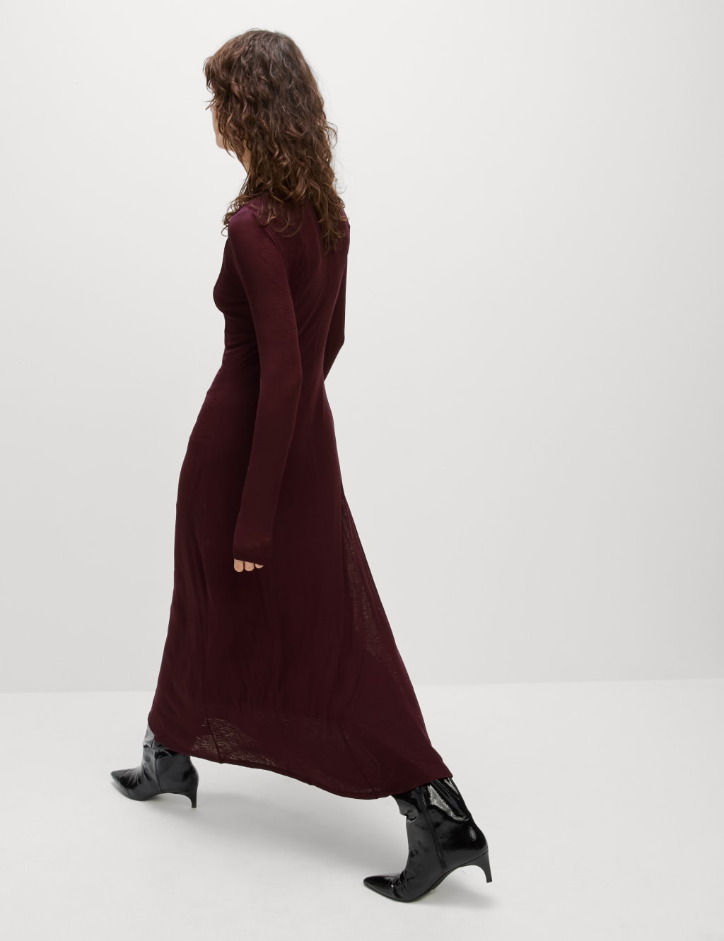 Mesh Jersey Midi Column Dress 5 of 7