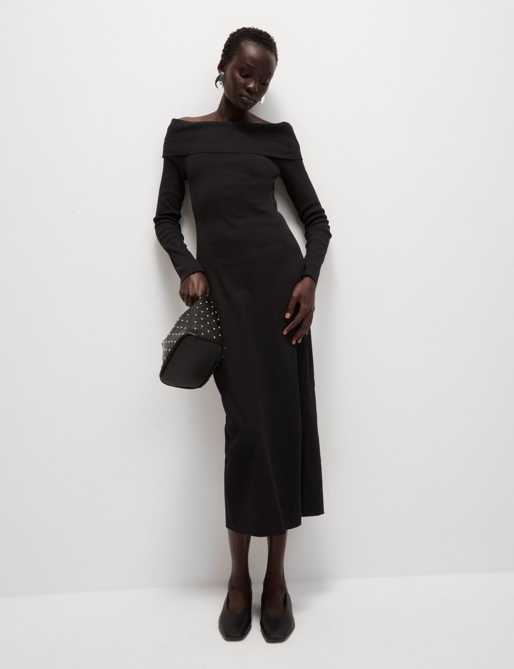Ribbed bandeau dress discount