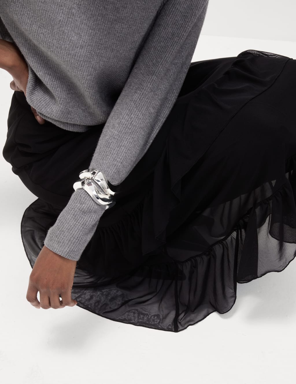 Jersey ruffle skirt shop