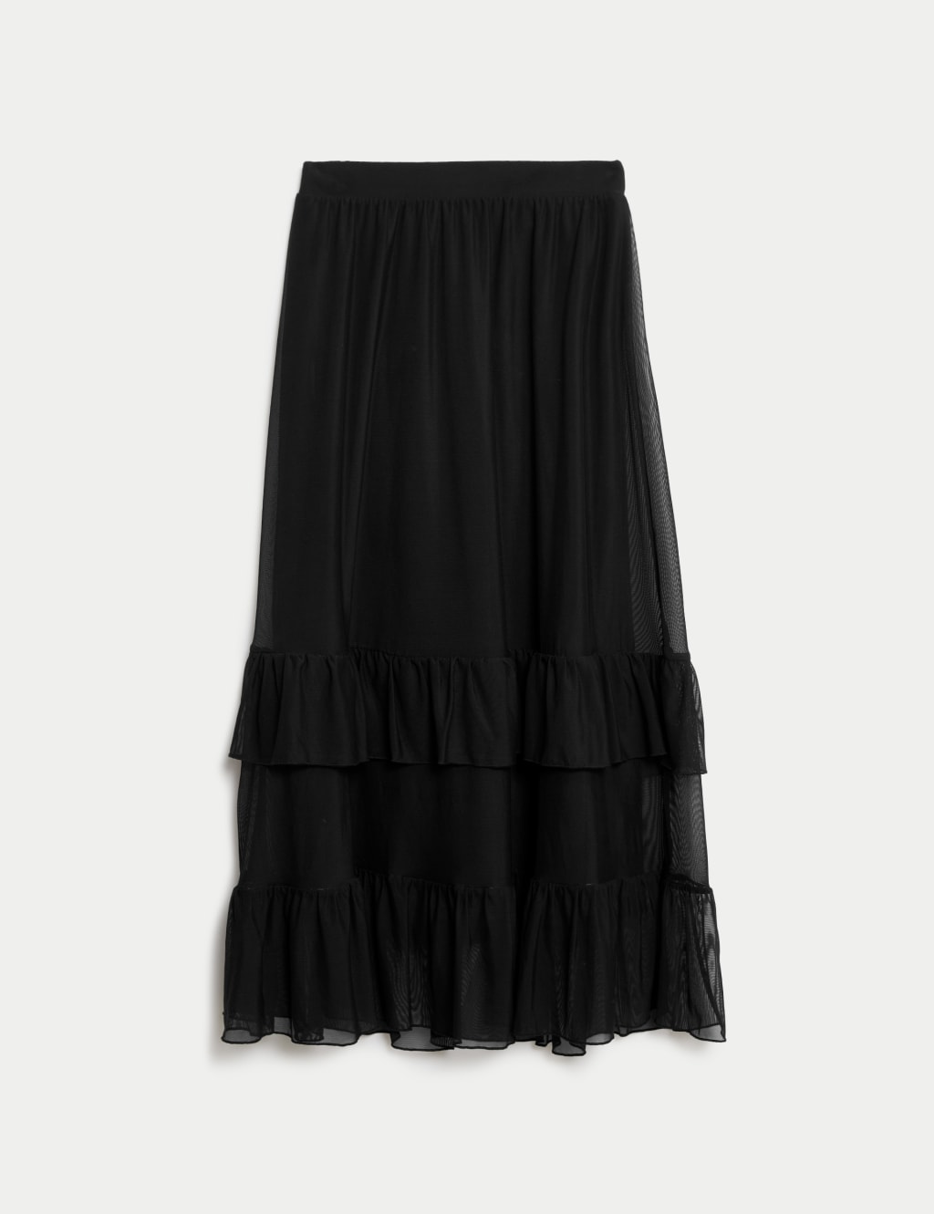 Jersey ruffle skirt deals