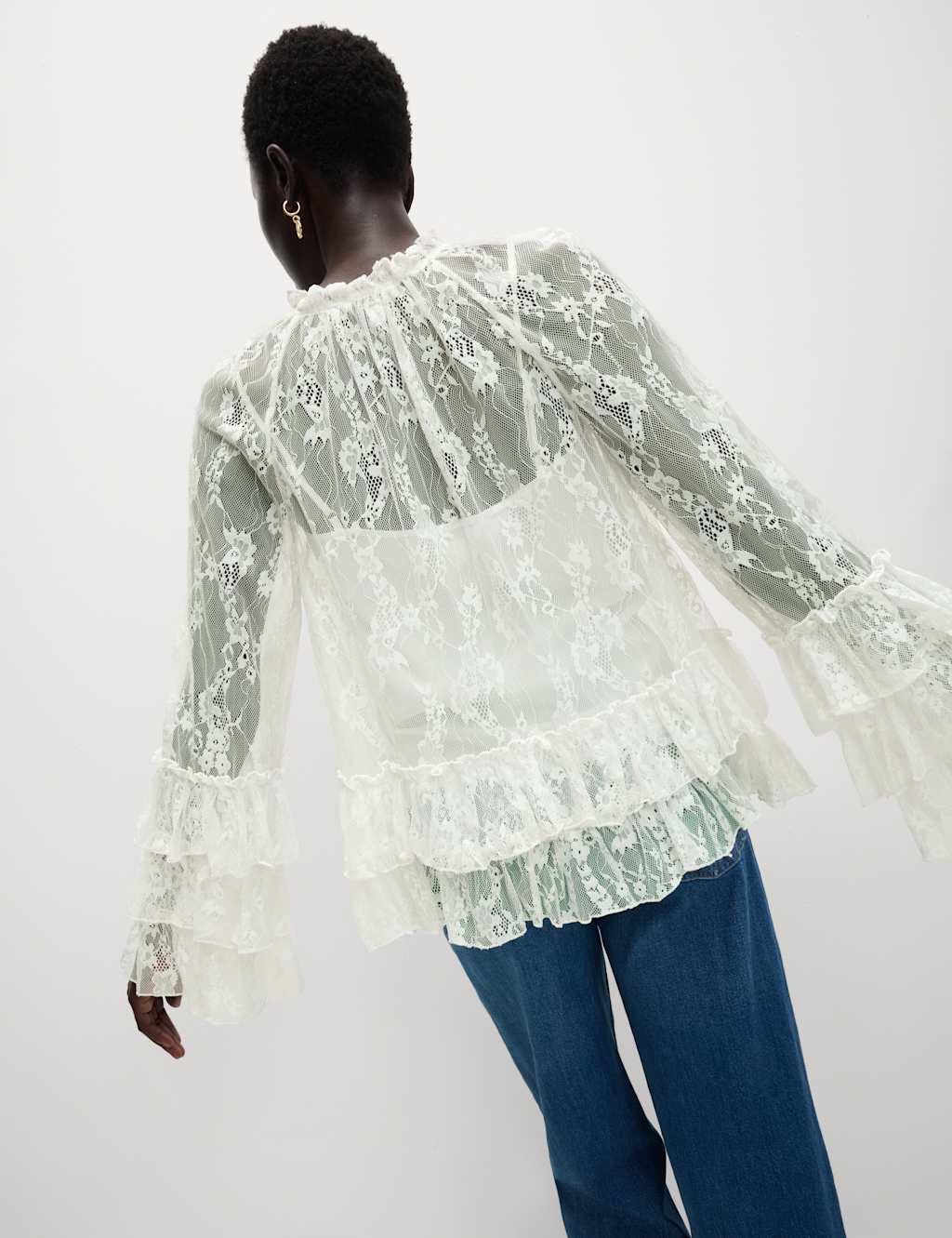 Lace Tie Front Blouse 3 of 5